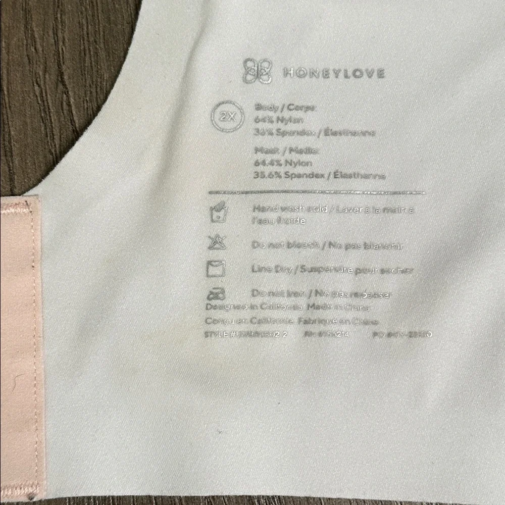 Honeylove Crossover Convertible Wireless Bra Blush‎ Pink Size 2X